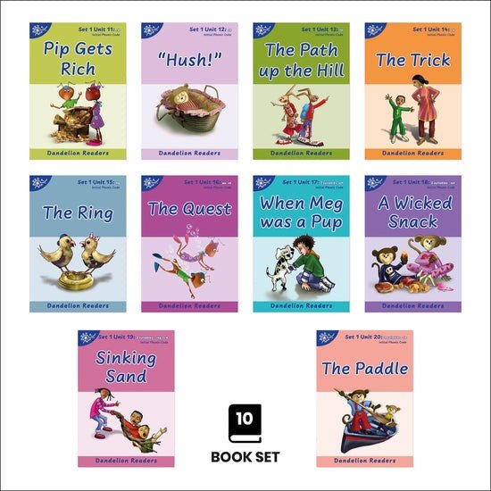 Dandelion Readers, Set 1 Units 11 - 20 (10 Titles) - ABC School Supplies