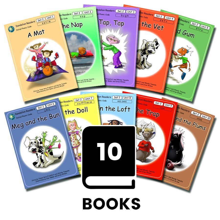 Dandelion Readers, Set 2 Units 1 - 10 (10 Titles) - ABC School Supplies