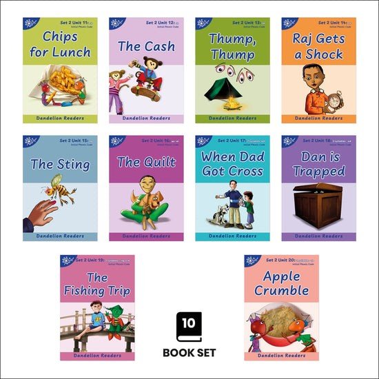 Dandelion Readers, Set 2 Units 11 - 20 (10 Titles) - 6 Pack - ABC School Supplies