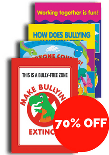 Dino- Might Bullying Posters Set Of 4 - ABC School Supplies