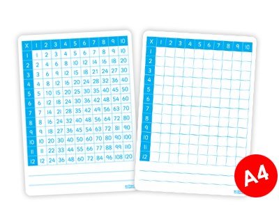 **Double Sided A4 Times Tables Board - ABC School Supplies