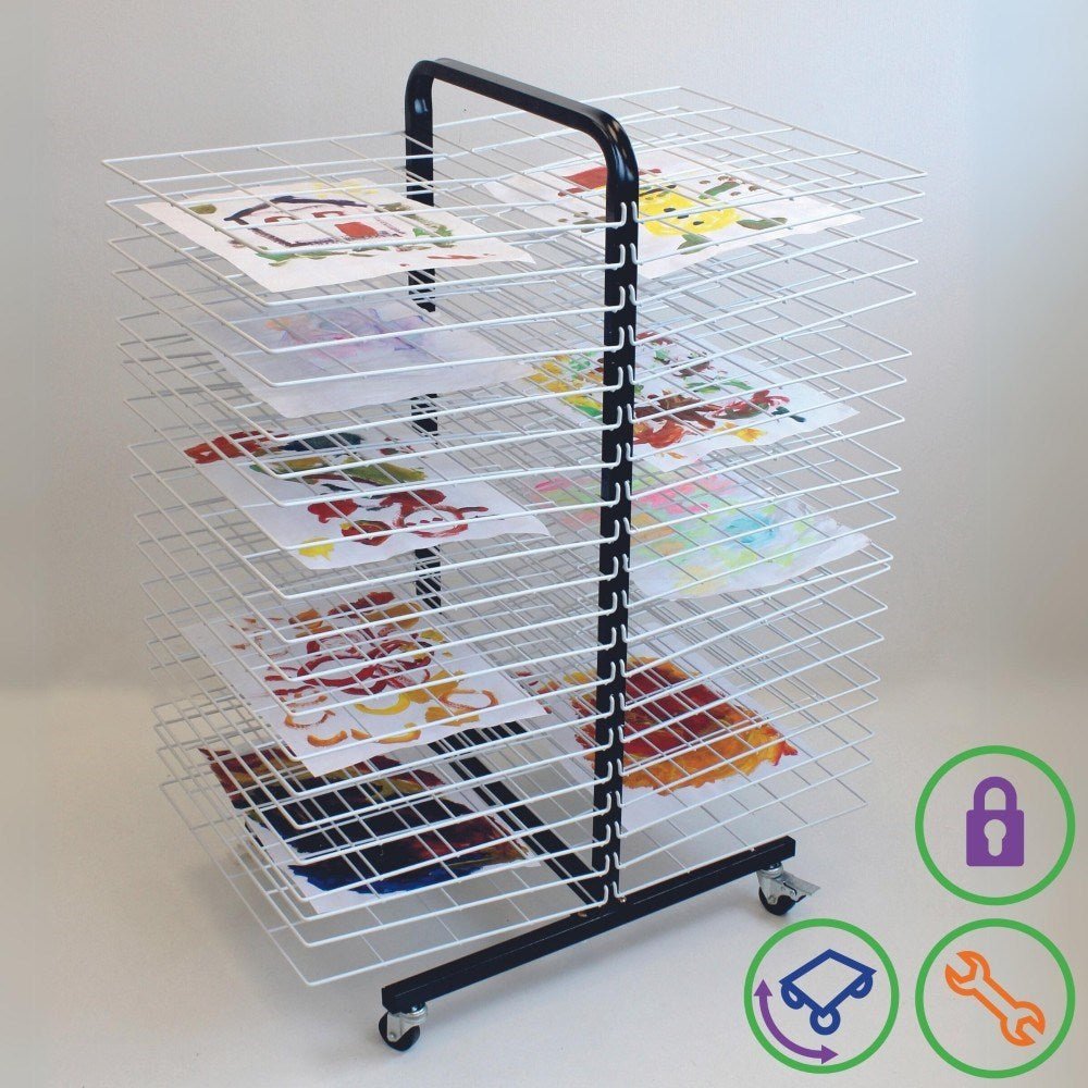 Drying Rack Mobile 40 Large Shelf - ABC School Supplies