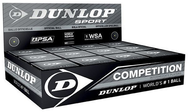Dunlop Competition Squash Balls (3 Ball Tube) - ABC School Supplies