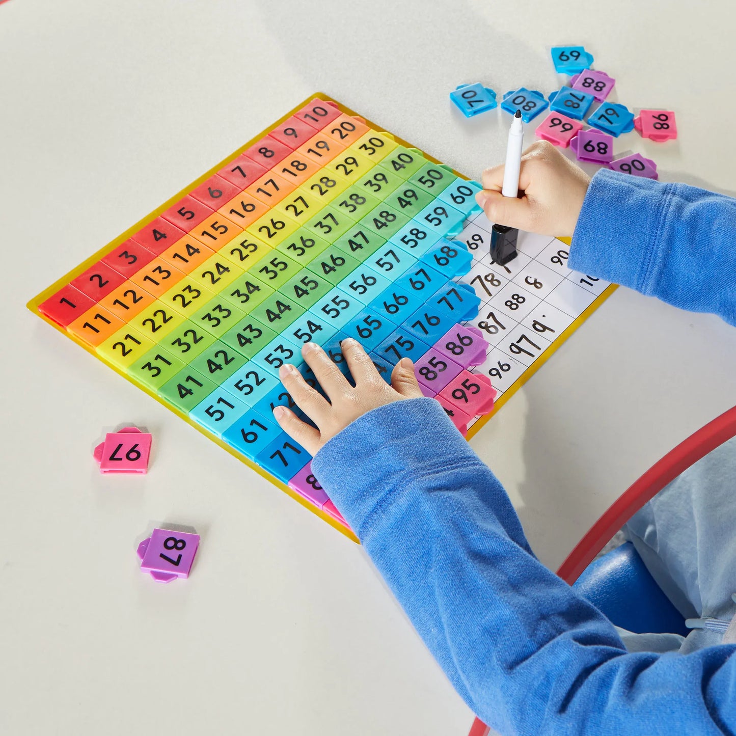 Learning Resources Rainbow Tiles Hundred Board