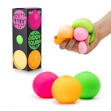 Neon Diddy Squish Balls Pack of 3