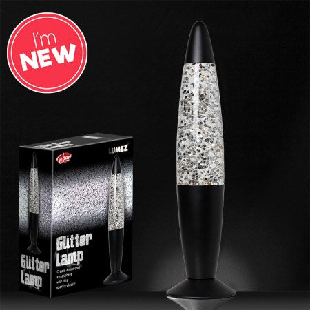 Lumez Glitter Lamp - Silver and Black