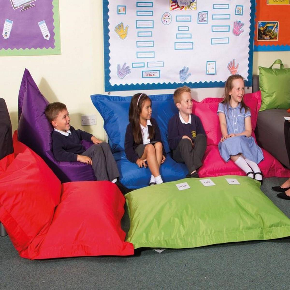 Eden Learning Bean Bag Floor Cushion, Blue - ABC School Supplies