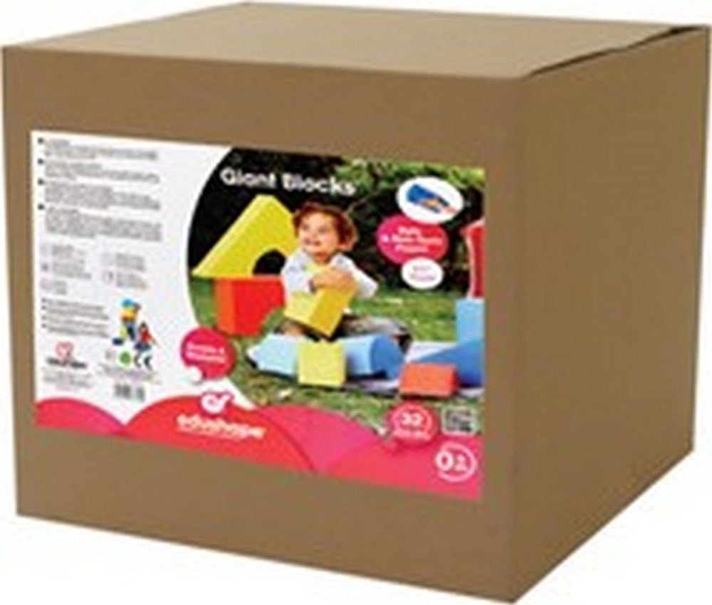 Edushape Coloured Edu - Blocks, Giant (32 Pcs) - ABC School Supplies