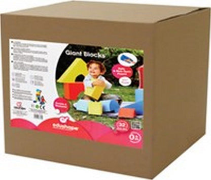 Edushape Coloured Edu - Blocks, Giant (32 Pcs) - ABC School Supplies
