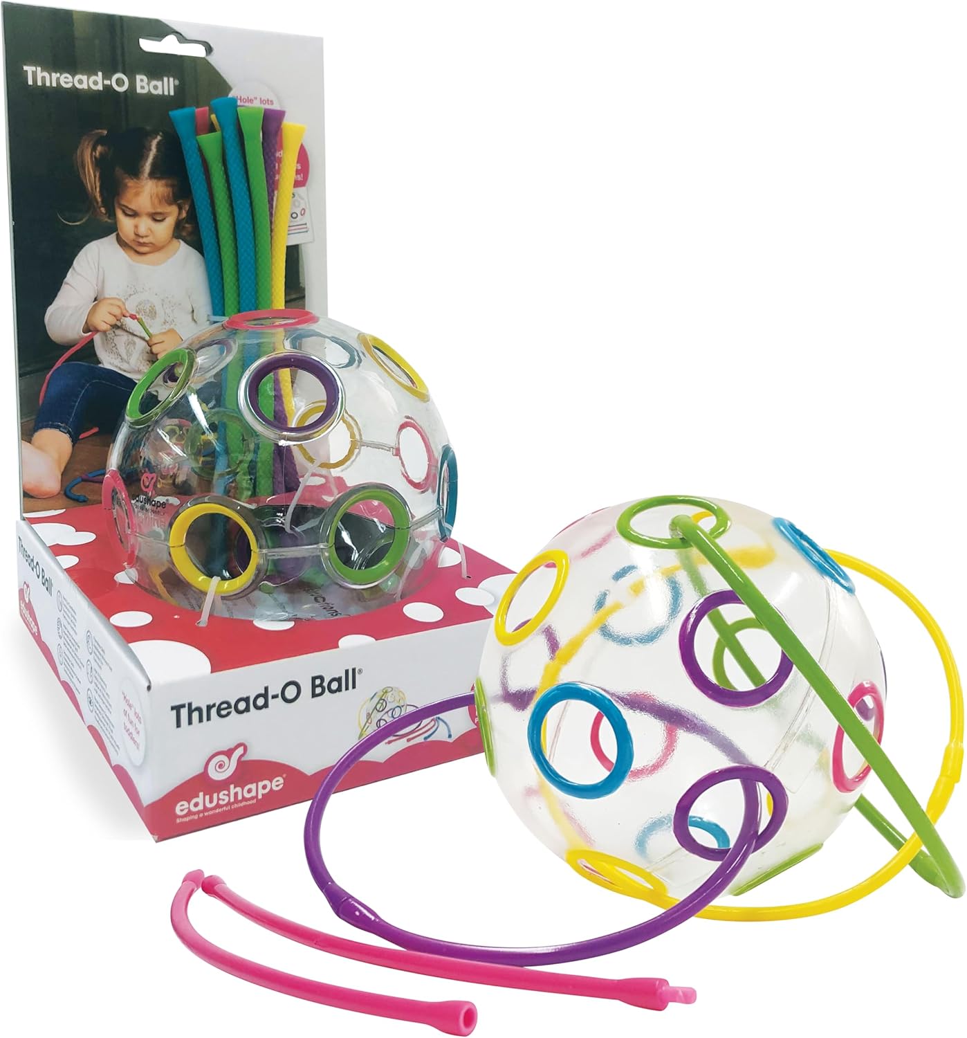 Edushape Fine Motor Thread - O - Ball - ABC School Supplies
