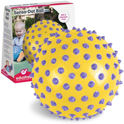 Edushape Tactile Sensory Ball - Yellow/Purple - ABC School Supplies