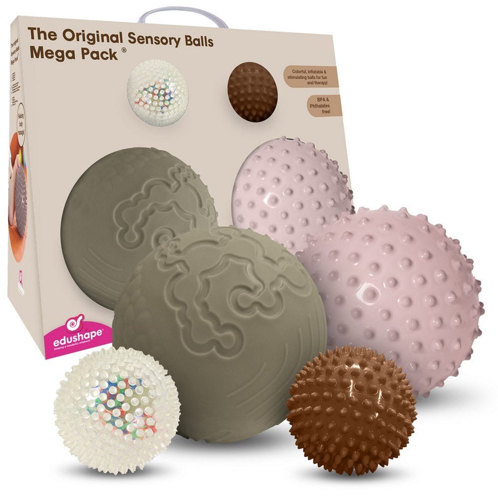Edushape The Original Sensory Ball, Mega Pack - Boho Chic (4 Pcs) - ABC School Supplies