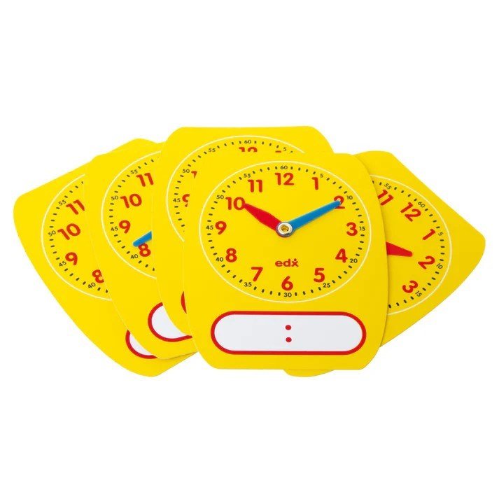 Edx Education Analogue and Digital Clock - 12 Hour (Pack of 5) - ABC School Supplies