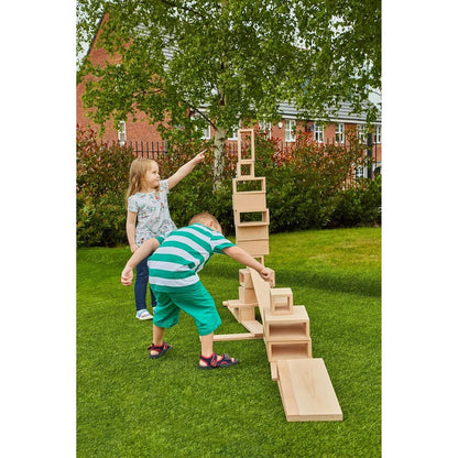 Edx Education Large Wooden Hollow Blocks - Pack Of 28 - ABC School Supplies
