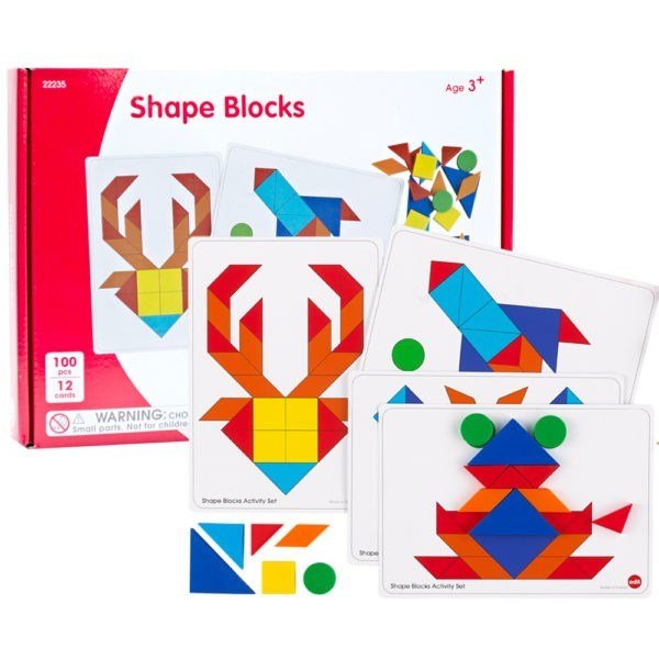 **Edx Education Shape Blocks Activity Set - 112pcs - ABC School Supplies