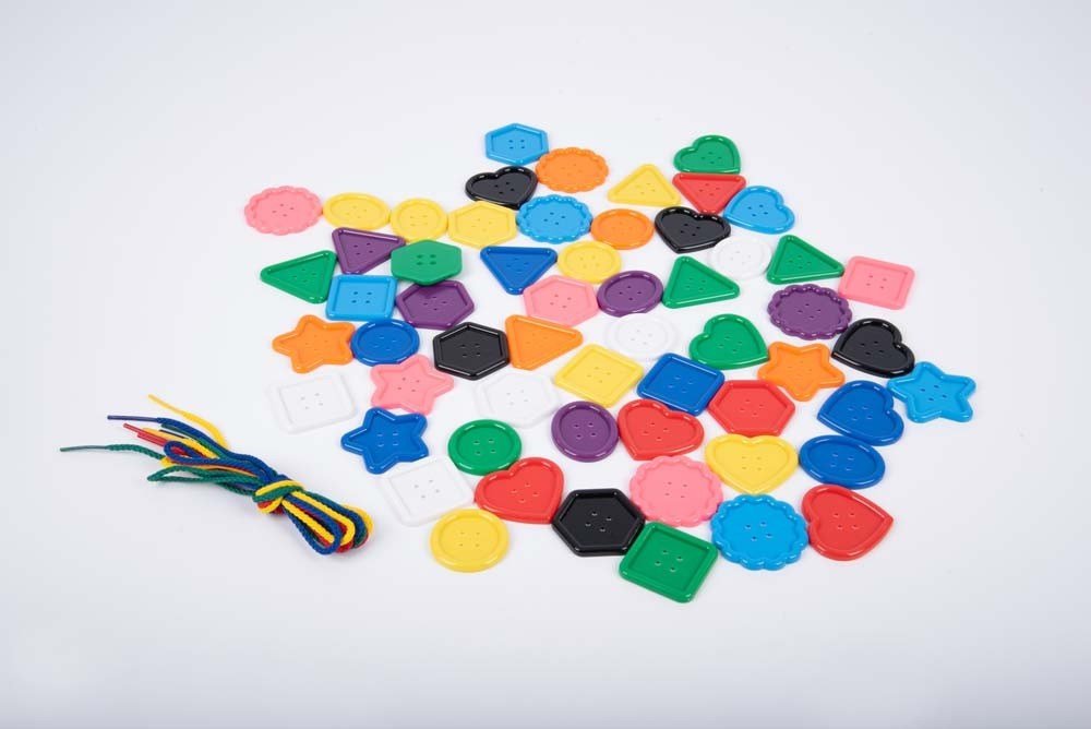 Edx Large Buttons & Laces Jar Of 58 - ABC School Supplies