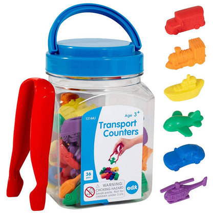Edx Transport Counters Jar - Pack Of 30 - ABC School Supplies