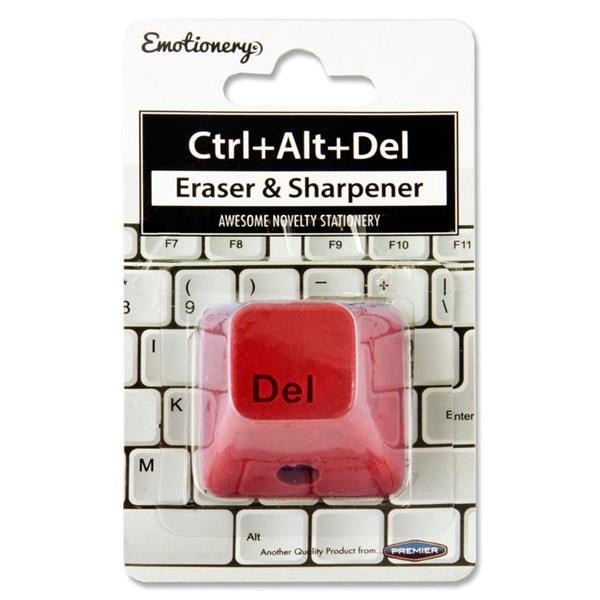 **Emotionery Ctrl+Alt+Delete Eraser & Sharpener - ABC School Supplies