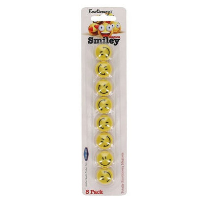 Emotionery Round Smiley Magnets 20Mm Pack Of 8 - ABC School Supplies