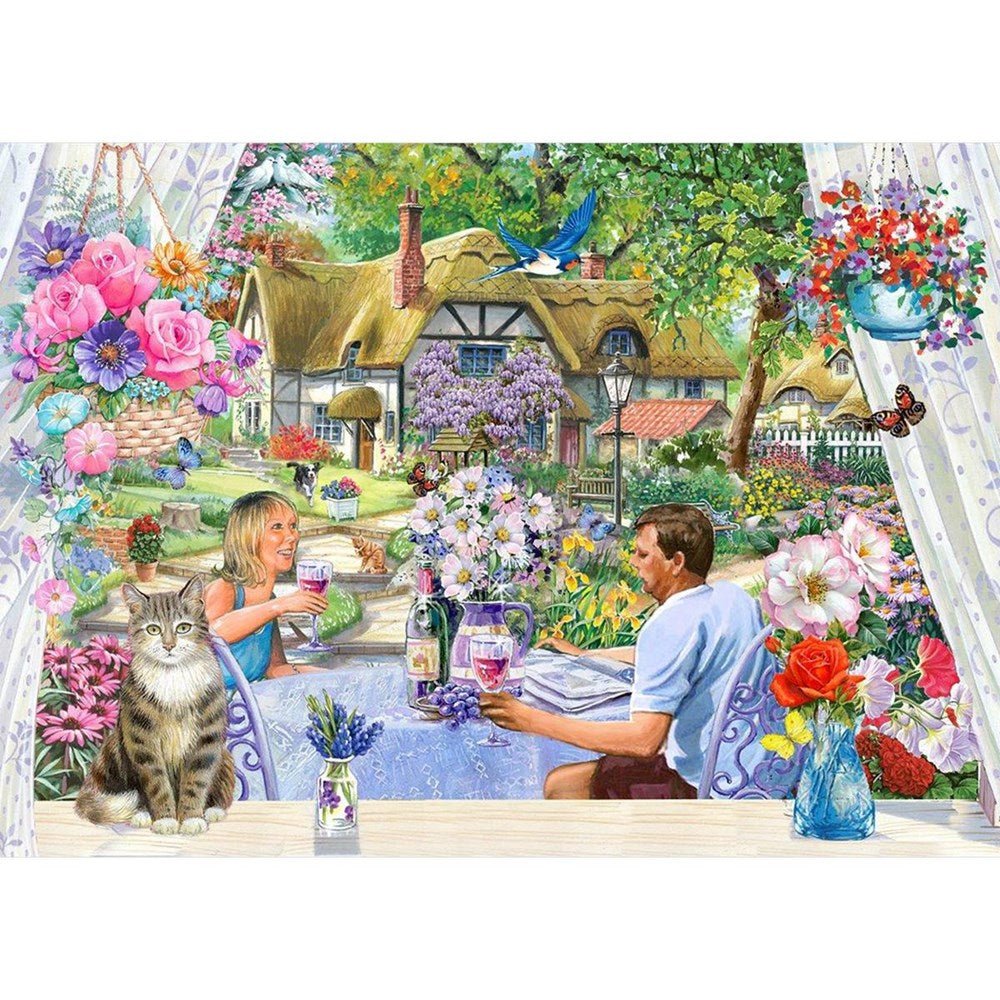 Enjoying the Garden - BIG 500 Piece Jigsaw Puzzle - ABC School Supplies