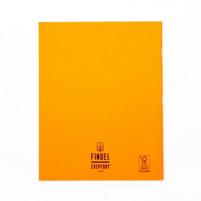 Everyday 9" X 7" Exercise Book 80 Page, 7Mm Squared, Orange - Pack Of 100 - ABC School Supplies