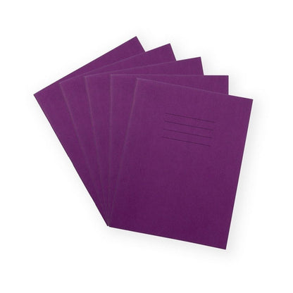 Everyday 9" X 7" Exercise Book 80 Page, 8Mm Ruled With Margin, Purple - Pack Of 100 - ABC School Supplies