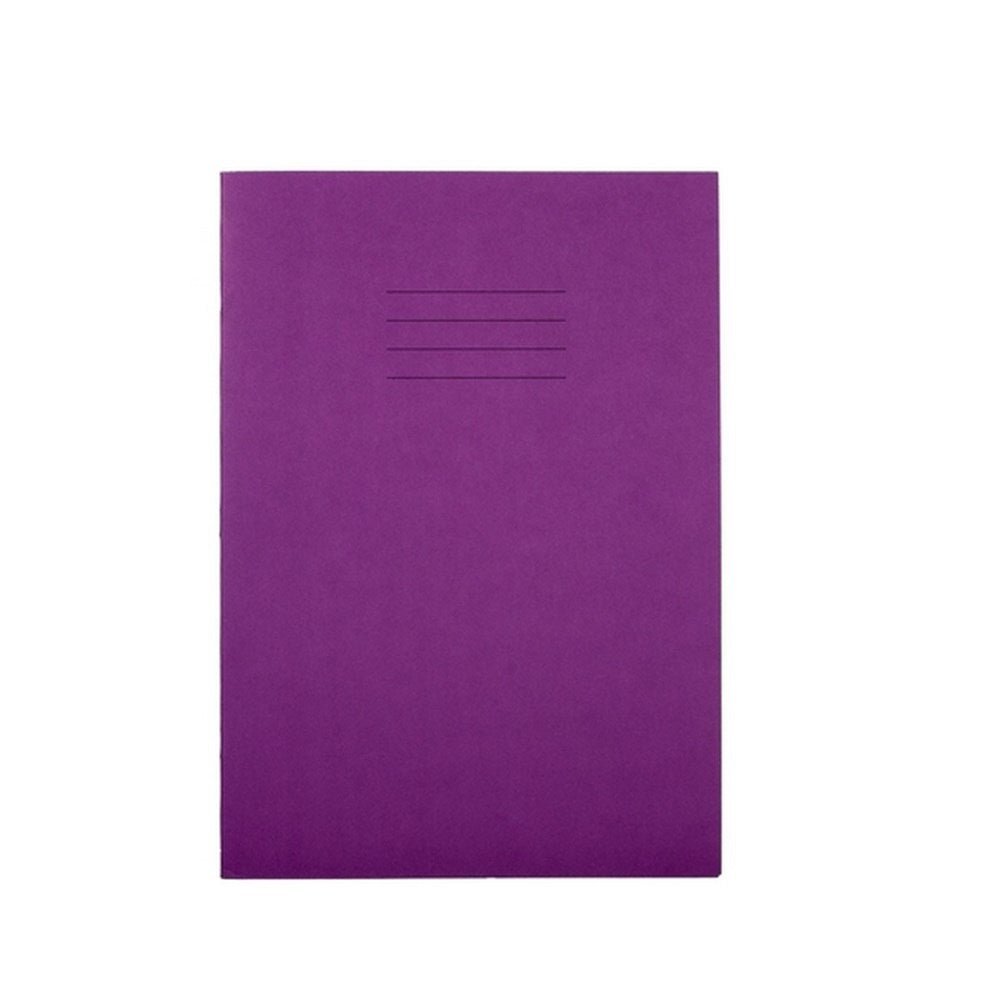 Everyday A4 Exercise Book 64 Page, 8Mm Ruled With Margin, Purple - Pack Of 50 - ABC School Supplies