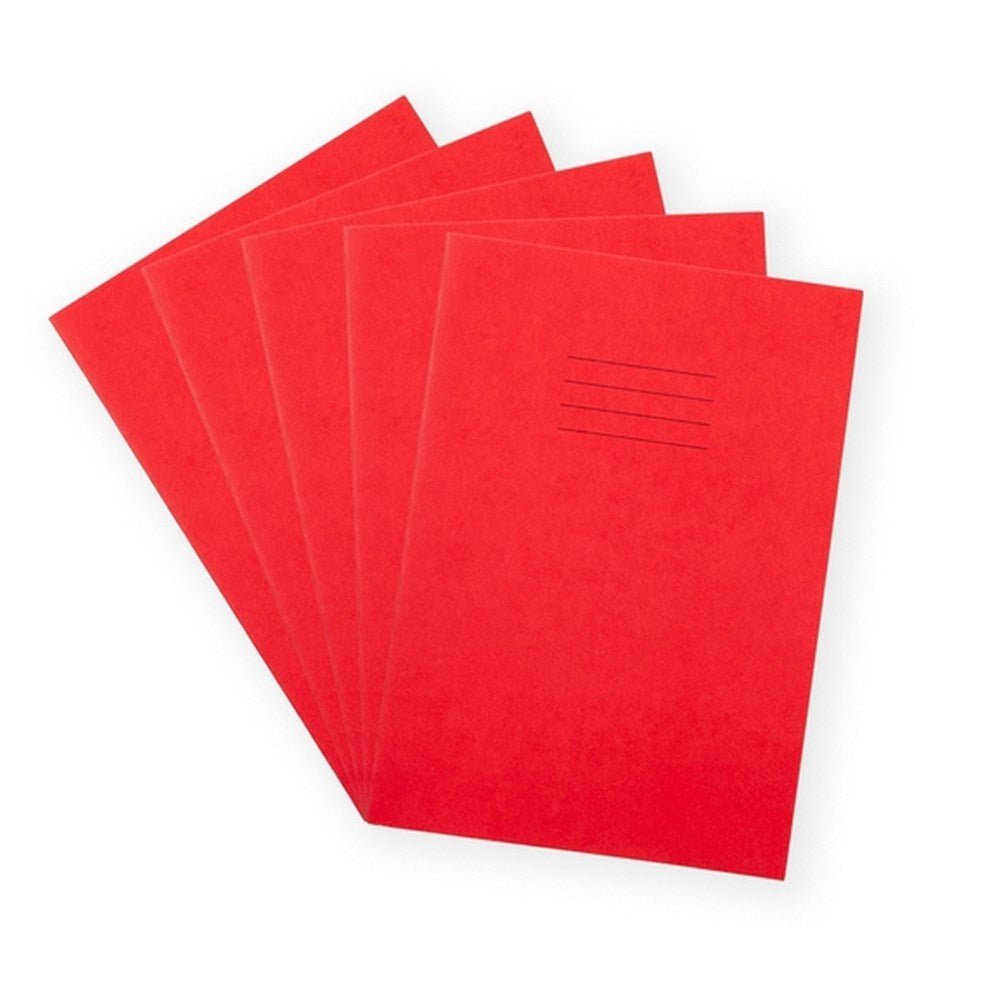 Everyday A4 Exercise Book 64 Page, 8Mm Ruled With Margin, Red - Pack Of 50 - ABC School Supplies