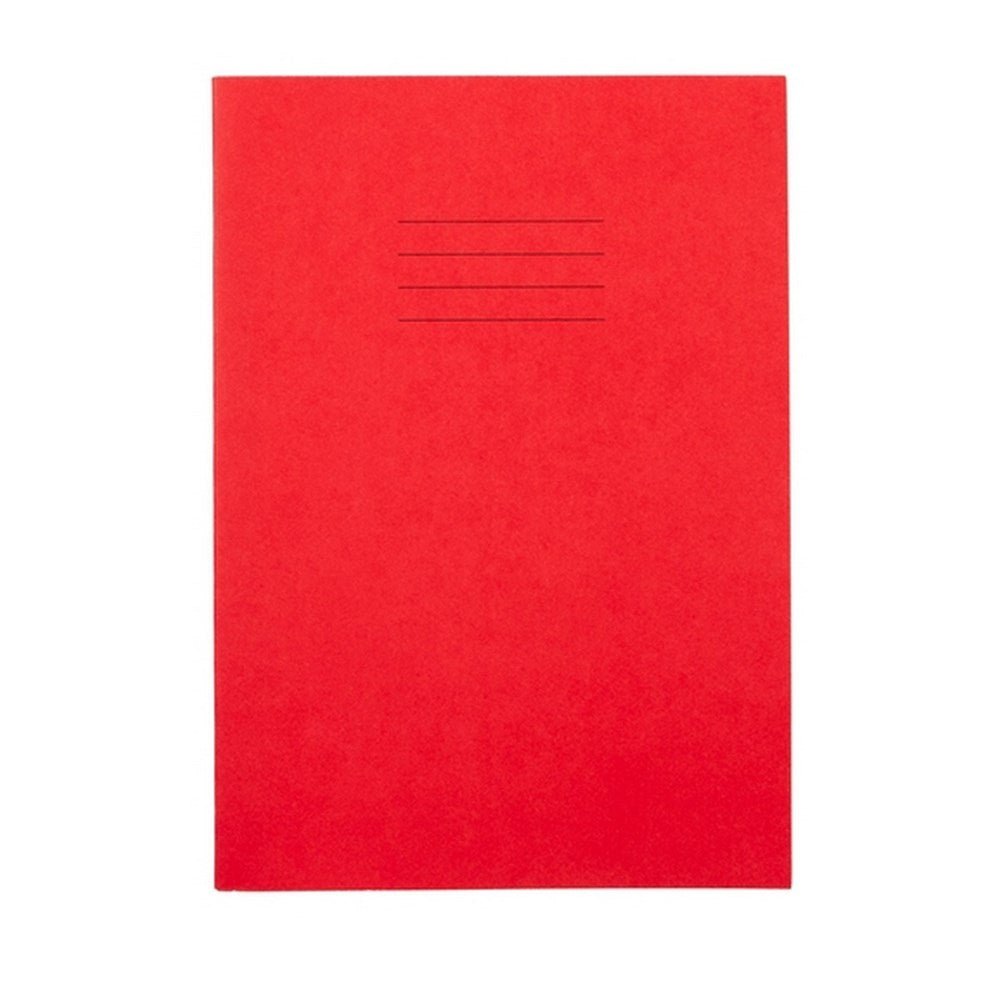 Everyday A4 Exercise Book 80 Page, 8Mm Ruled With Margin, Red - Pack Of 50 - ABC School Supplies