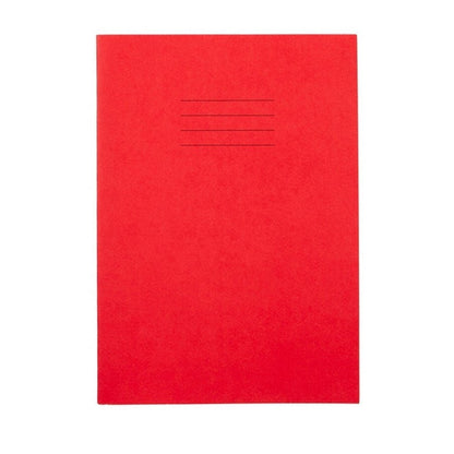 Everyday A4 Exercise Book 80 Page, 8Mm Ruled With Margin, Red - Pack Of 50 - ABC School Supplies