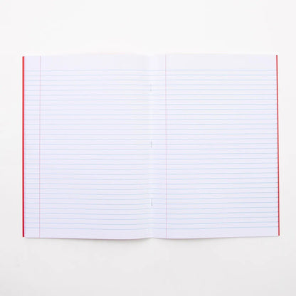 Everyday A4 Exercise Book 80 Page, 8Mm Ruled With Margin, Red - Pack Of 50 - ABC School Supplies