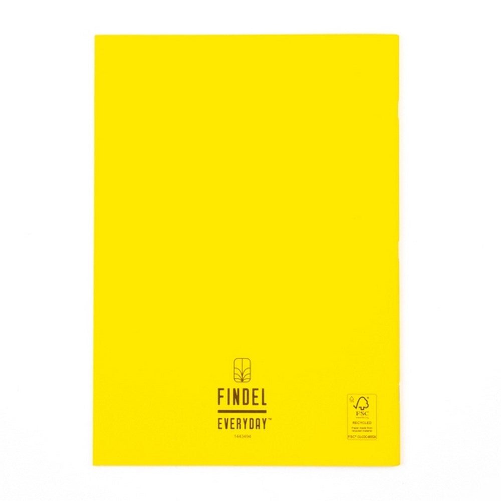 Everyday A4 Exercise Book 80 Page, 8Mm Ruled With Margin, Yellow - Pack Of 50 - ABC School Supplies