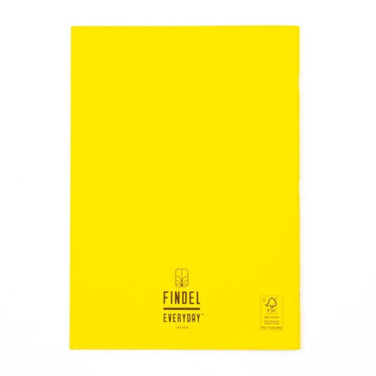 Everyday A4 Exercise Book 80 Page, 8Mm Ruled With Margin, Yellow - Pack Of 50 - ABC School Supplies