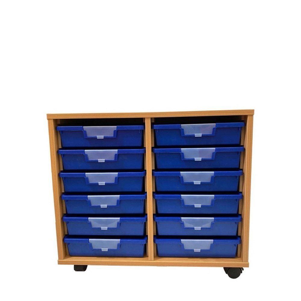 Everyday Double Column With 12 Blue Trays - ABC School Supplies