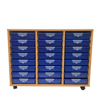 Everyday Triple Column With 24 Blue Trays - ABC School Supplies