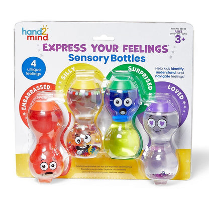 Express Your Feelings™ Sensory Bottles Embarassed, Silly, Surprised, Loved - ABC School Supplies