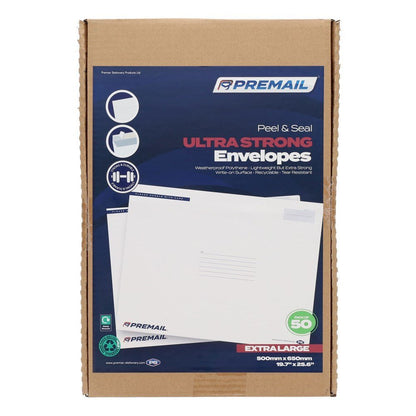 Extra Strong 500x650mm Polythene Envelope Pack of 50 - ABC School Supplies
