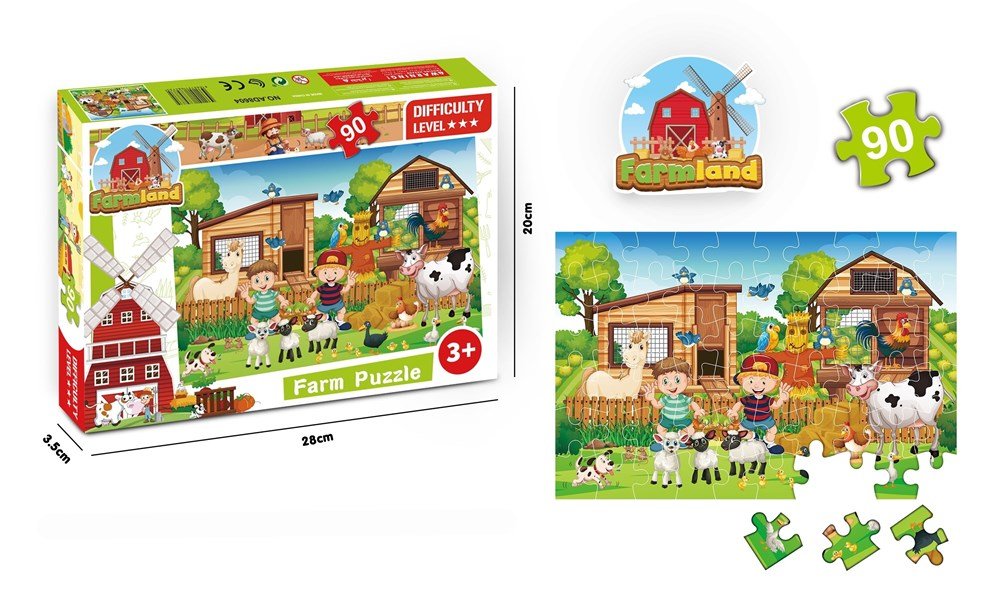 Farm Jigsaw Puzzle 90Pcs - ABC School Supplies