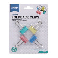 Foldback Clips 25mm Pack of 4 - ABC School Supplies