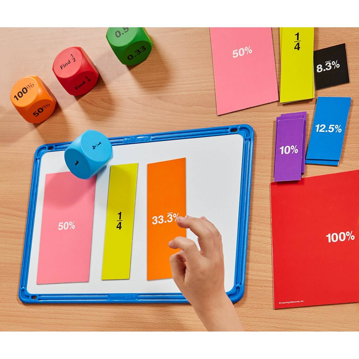 **Fractions, Decimals & Percentage Cubes Pack Of 4 - ABC School Supplies