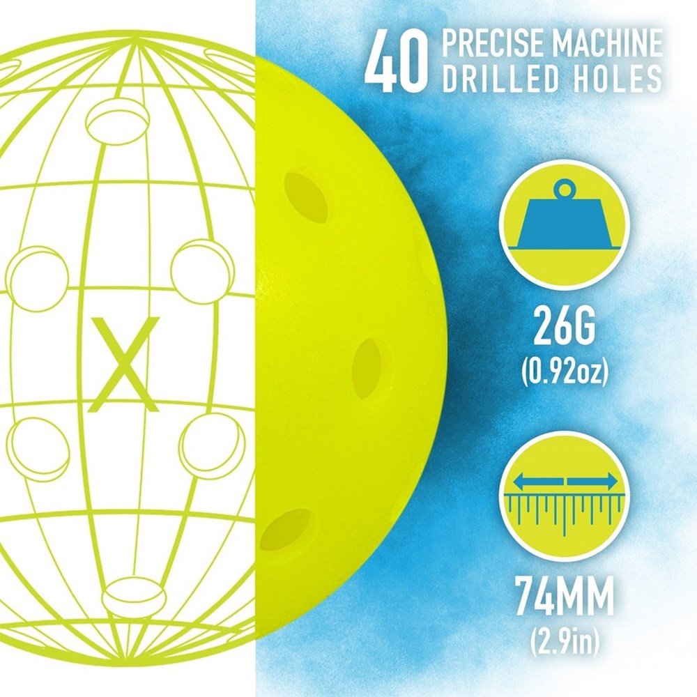 Franklin Outdoor X - 40 Pickleball Set of 3 - ABC School Supplies