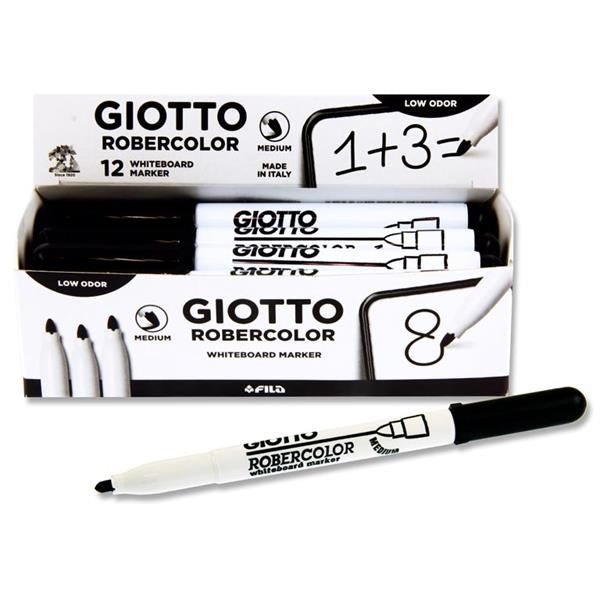 **Giotto Robercolor Bullet Point Whiteboard Marker - Black Pack Of 12 - ABC School Supplies