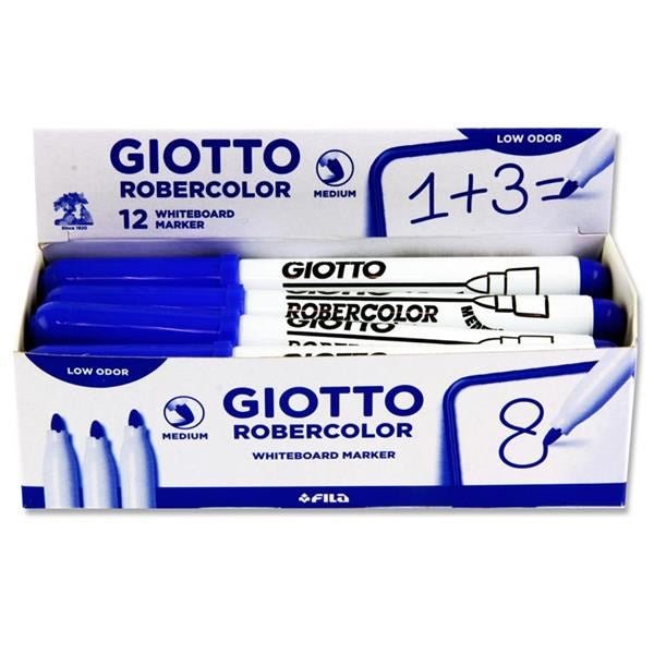 **Giotto Robercolor Bullet Point Whiteboard Marker - Blue Pack Of 12 - ABC School Supplies
