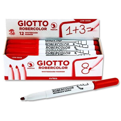 **Giotto Robercolor Bullet Point Whiteboard Marker - Red Pack Of 12 - ABC School Supplies
