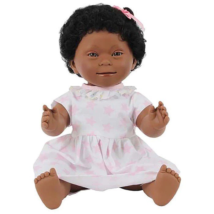 Girl Doll With Downs Syndrome With Dark Skin - ABC School Supplies