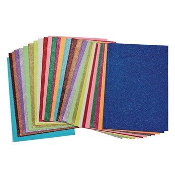 Glitter Paper - A4 - Pack Of 30 - ABC School Supplies
