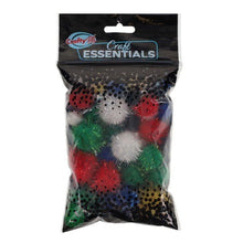 Glitter Pom Poms Assorted Pack Of 30 (Small) - ABC School Supplies