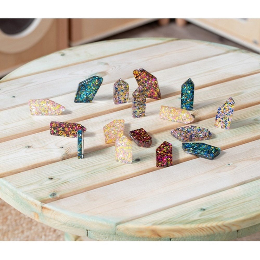 Glitter Resin Loose Parts 16 Pack - ABC School Supplies