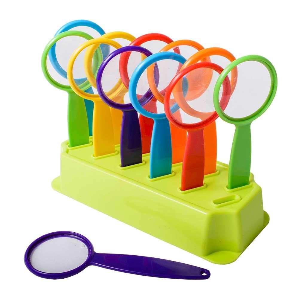 **Handy Magnifiers In Stand - Set Of 12 - ABC School Supplies