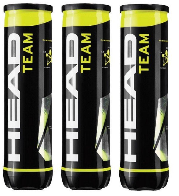 Head Team Tennis Balls Pack Of 12 (3 Tubes Of 4) - ABC School Supplies